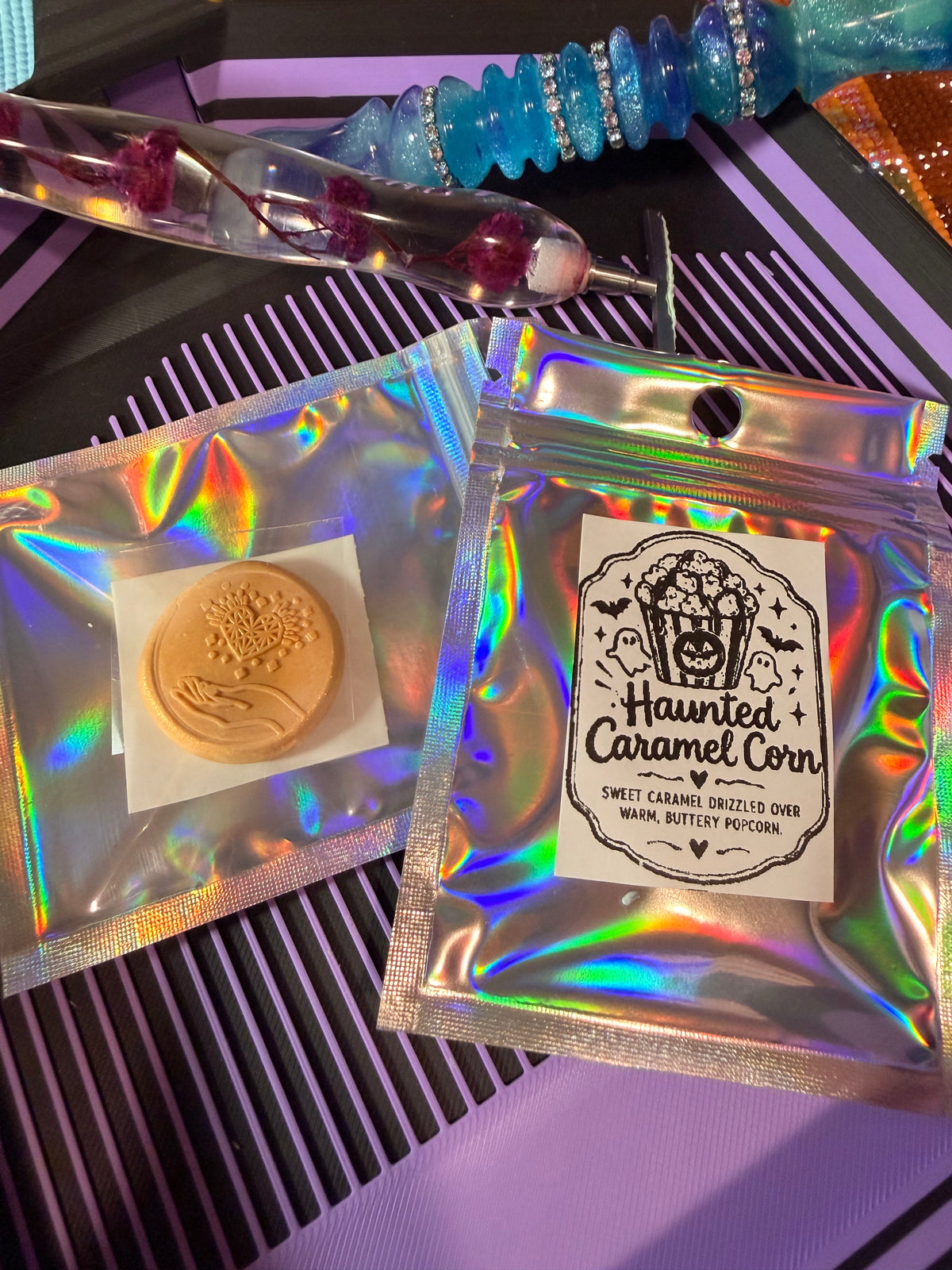 Haunted Carmel Corn Sample